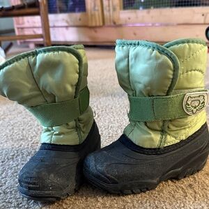 Kamik Kids' Green and Black Snow Boots